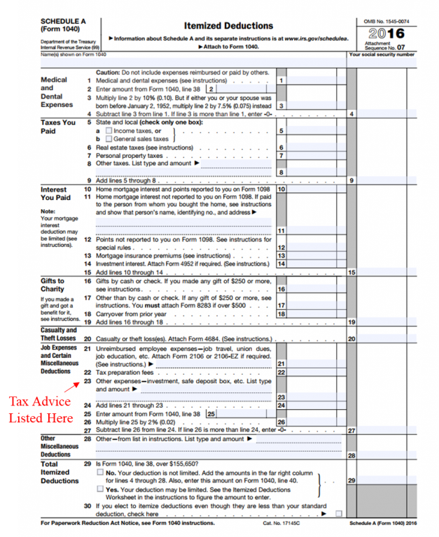 Is Tax Advice TaxDeductible? CatesFP